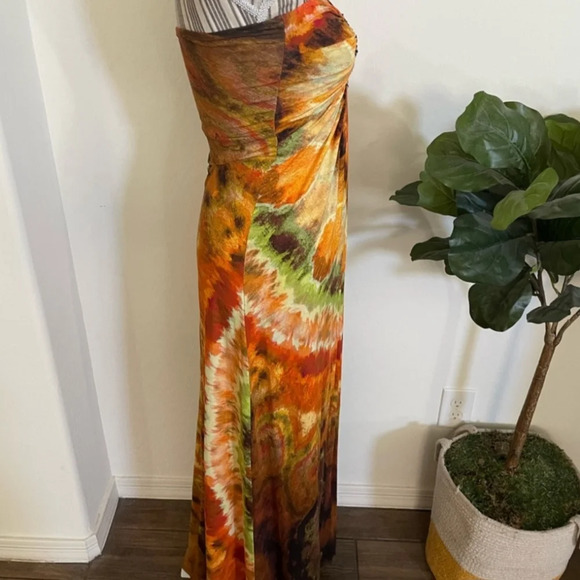 Sky Brand Bohemian Strapless Maxi Dress Resort Wear Small - Picture 2 of 9